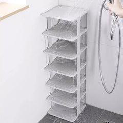7 Tier Home Organiser Footwear Stand Shoe Rack Tall Storage Shelf Unit Cabinet