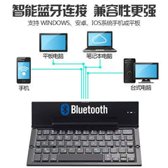 Mini portable bluetooth foldable keyboard silent rechargeable portable keypad for mobile phone tablet