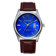 New Men's Single Calendar Waterproof Steel Band Watch