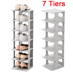 7 Tier Home Organiser Footwear Stand Shoe Rack Tall Storage Shelf Unit Cabinet