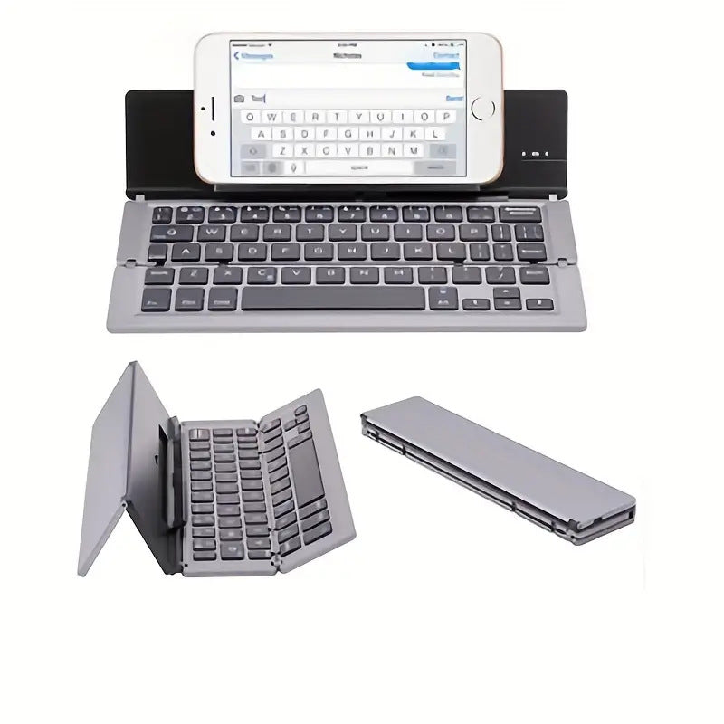 Mini portable bluetooth foldable keyboard silent rechargeable portable keypad for mobile phone tablet